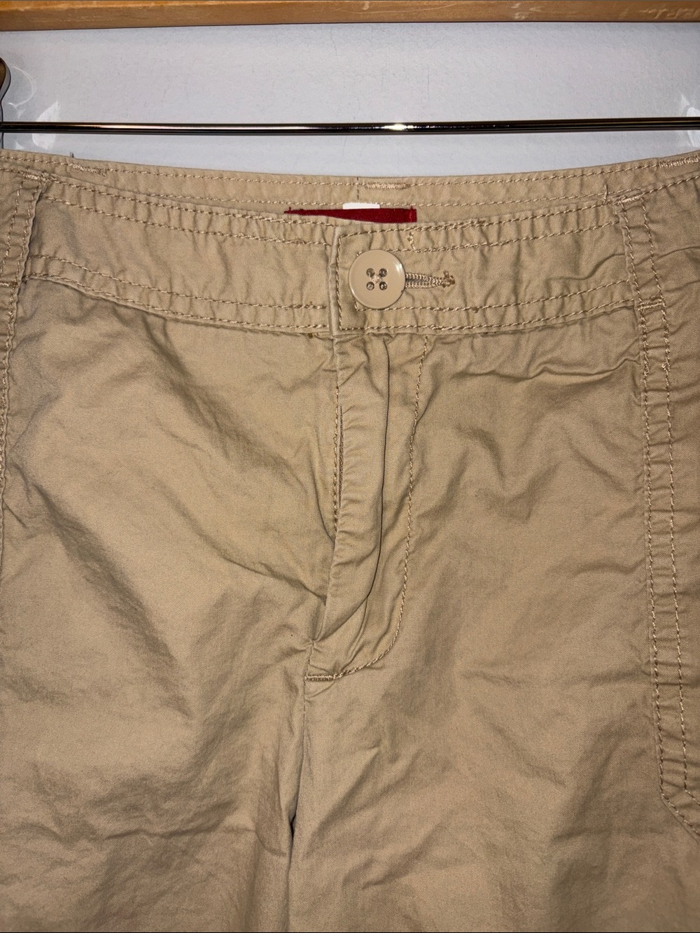Merona Tan Drawstring Hem Capri Pants Size 6 - Picture 3 of 9